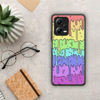 Thumbnail for Θήκη Xiaomi Redmi Note 12 5G Melting Rainbow από τη Smartfits με σχέδιο στο πίσω μέρος και μαύρο περίβλημα | Xiaomi Redmi Note 12 5G Melting Rainbow Case with Colorful Back and Black Bezels