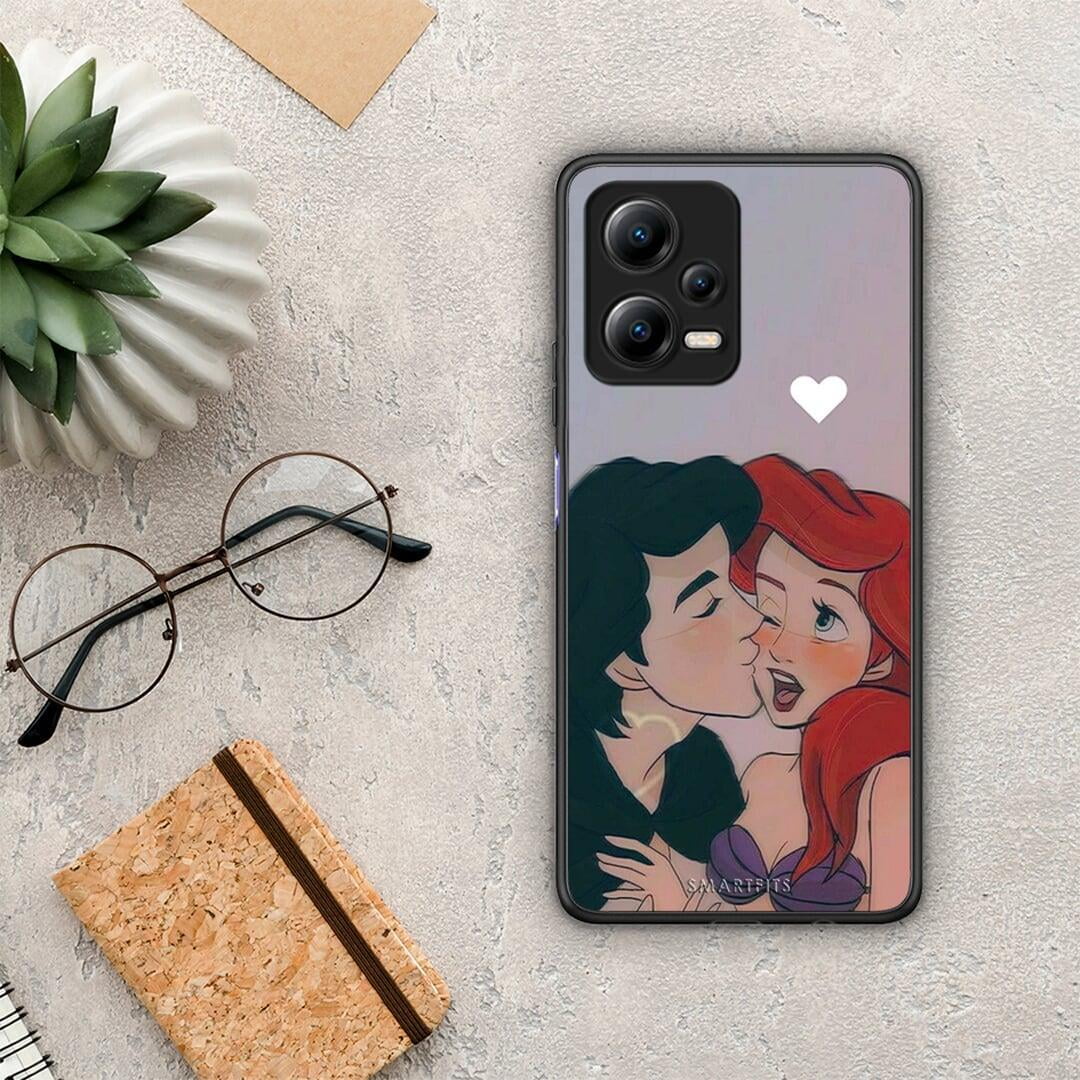 Θήκη Xiaomi Redmi Note 12 5G Mermaid Couple από τη Smartfits με σχέδιο στο πίσω μέρος και μαύρο περίβλημα | Xiaomi Redmi Note 12 5G Mermaid Couple Case with Colorful Back and Black Bezels