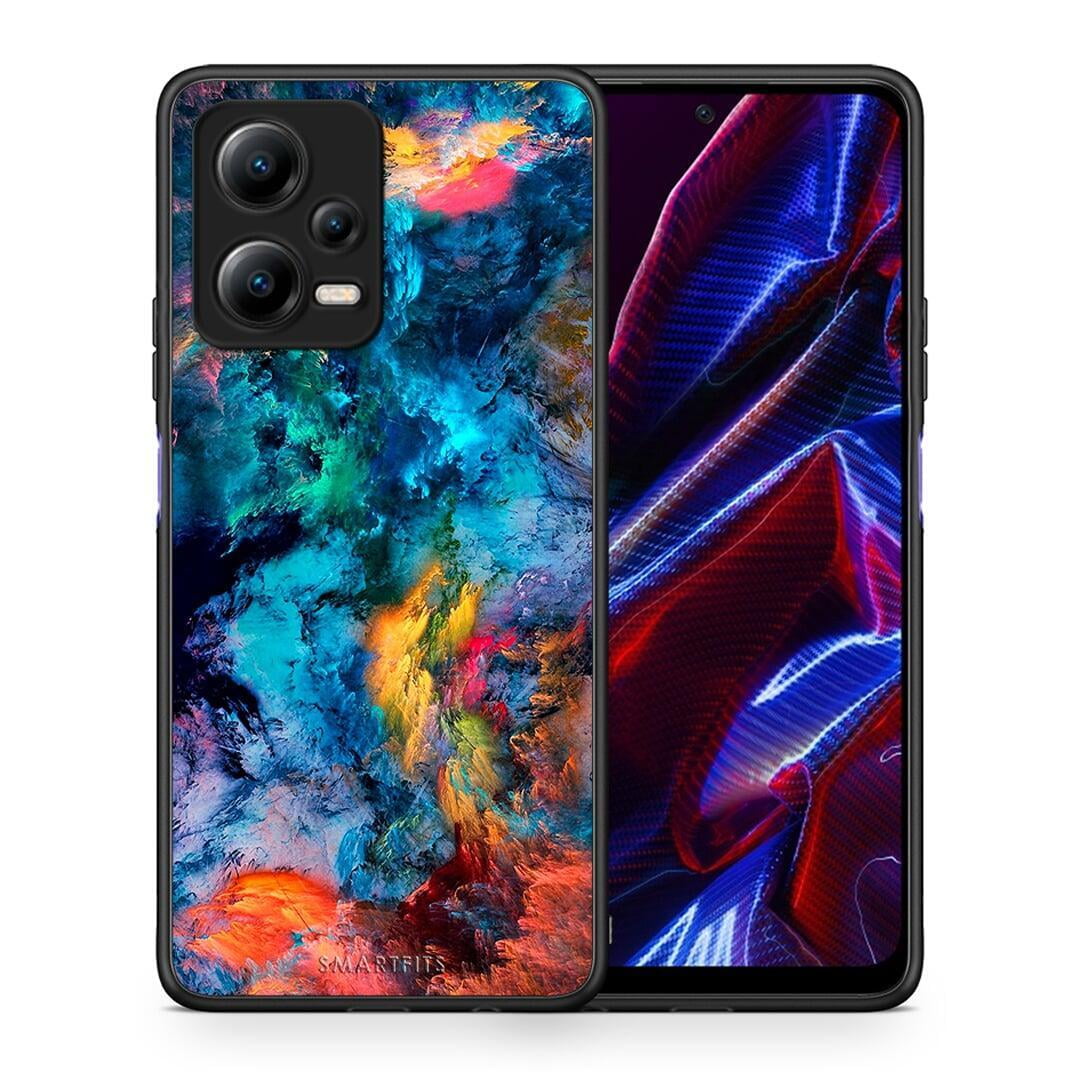 Θήκη Xiaomi Redmi Note 12 5G Paint Crayola από τη Smartfits με σχέδιο στο πίσω μέρος και μαύρο περίβλημα | Xiaomi Redmi Note 12 5G Paint Crayola Case with Colorful Back and Black Bezels