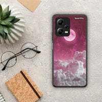 Thumbnail for Θήκη Xiaomi Redmi Note 12 5G Pink Moon από τη Smartfits με σχέδιο στο πίσω μέρος και μαύρο περίβλημα | Xiaomi Redmi Note 12 5G Pink Moon Case with Colorful Back and Black Bezels