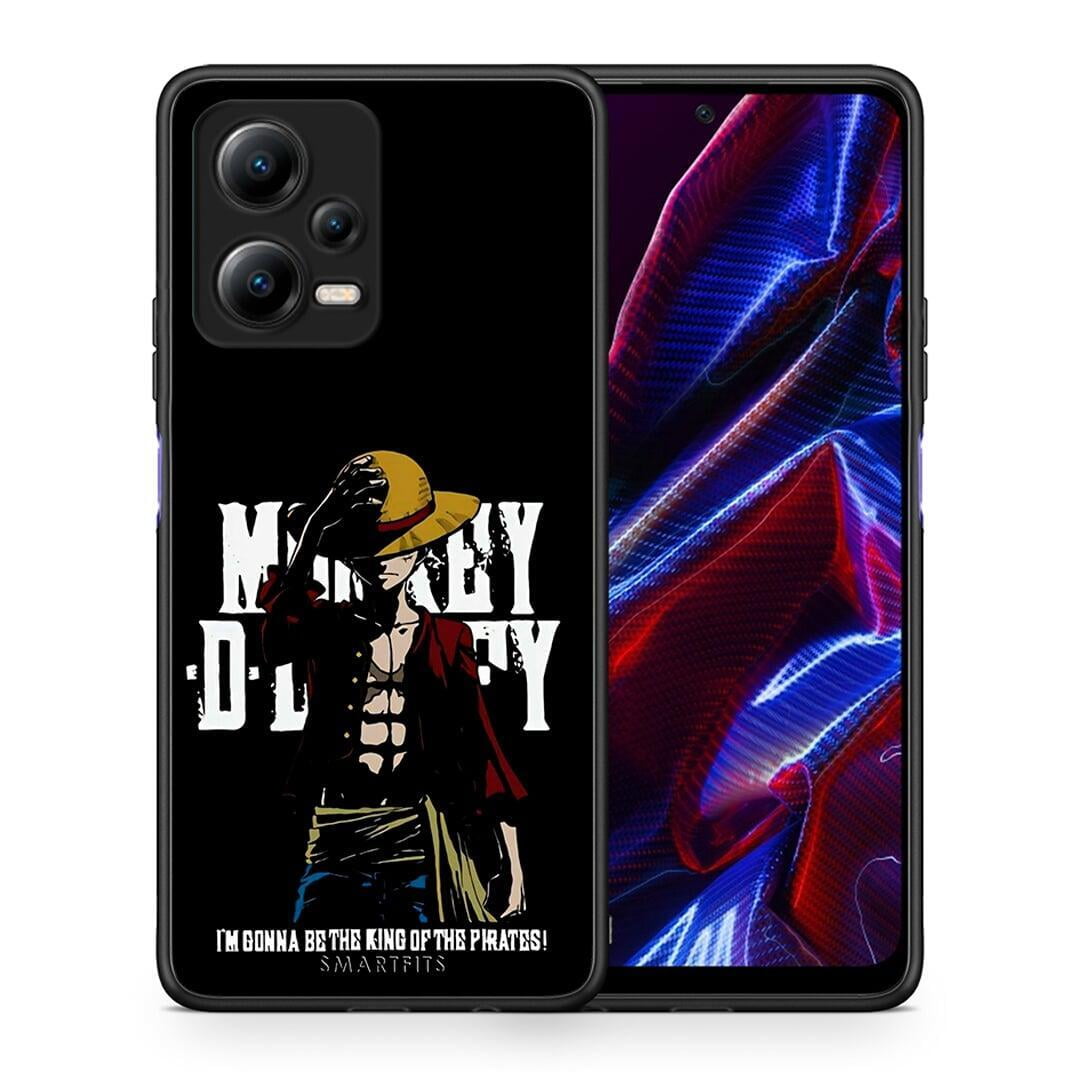 Θήκη Xiaomi Redmi Note 12 5G Pirate King από τη Smartfits με σχέδιο στο πίσω μέρος και μαύρο περίβλημα | Xiaomi Redmi Note 12 5G Pirate King Case with Colorful Back and Black Bezels