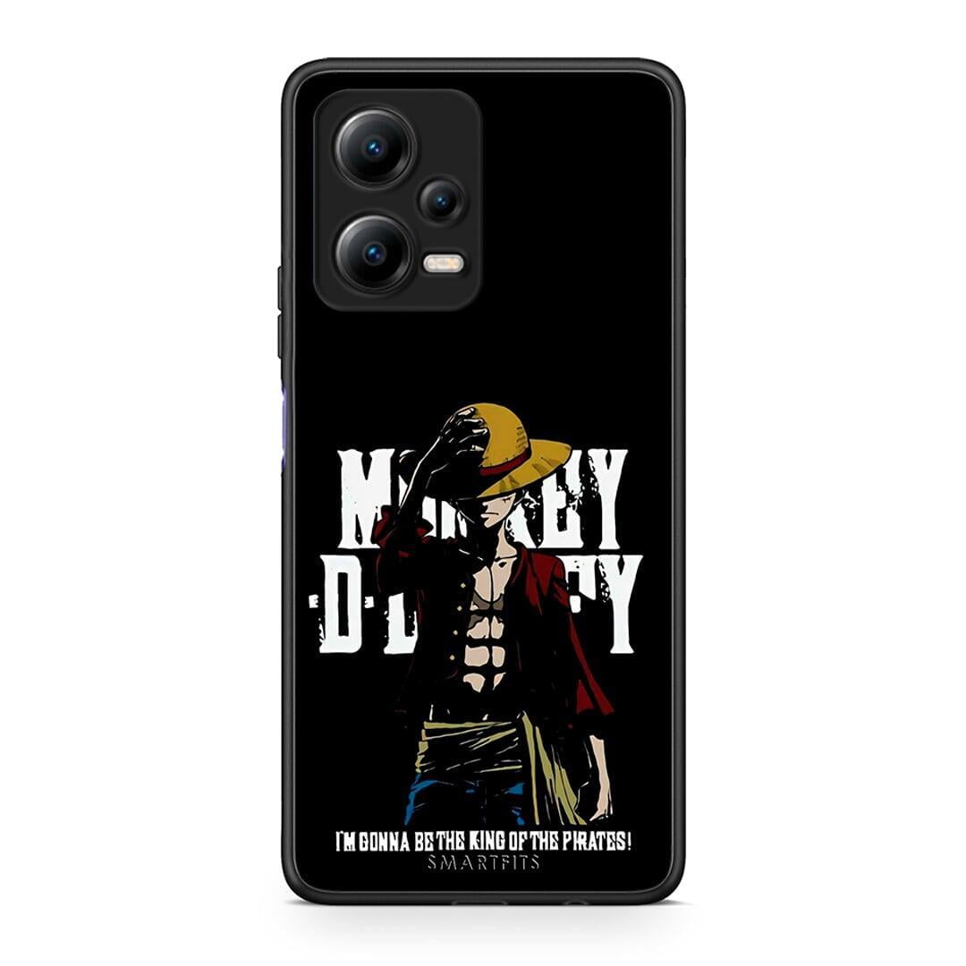 Θήκη Xiaomi Redmi Note 12 5G Pirate King από τη Smartfits με σχέδιο στο πίσω μέρος και μαύρο περίβλημα | Xiaomi Redmi Note 12 5G Pirate King Case with Colorful Back and Black Bezels