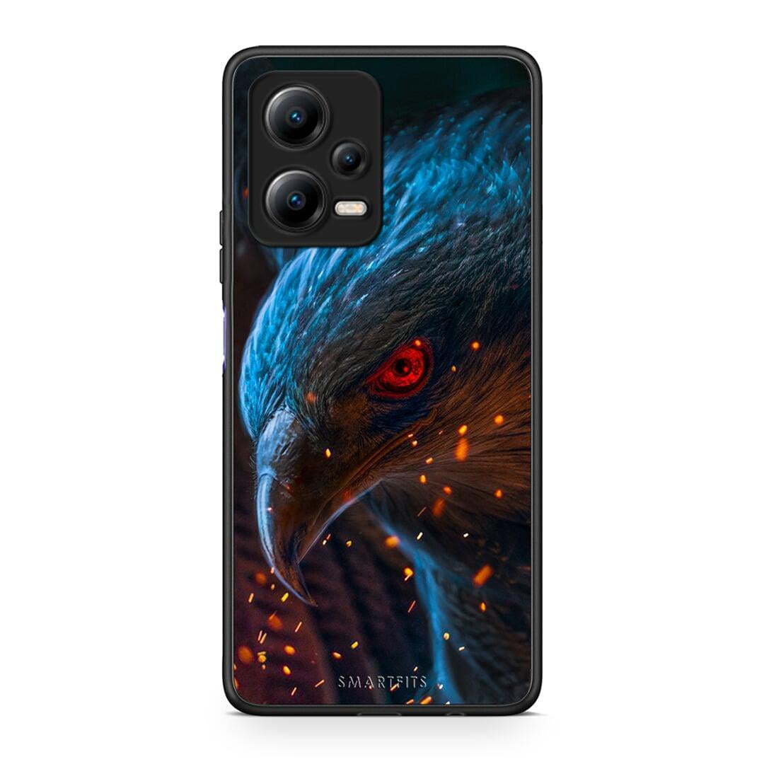 Θήκη Xiaomi Redmi Note 12 5G PopArt Eagle από τη Smartfits με σχέδιο στο πίσω μέρος και μαύρο περίβλημα | Xiaomi Redmi Note 12 5G PopArt Eagle Case with Colorful Back and Black Bezels