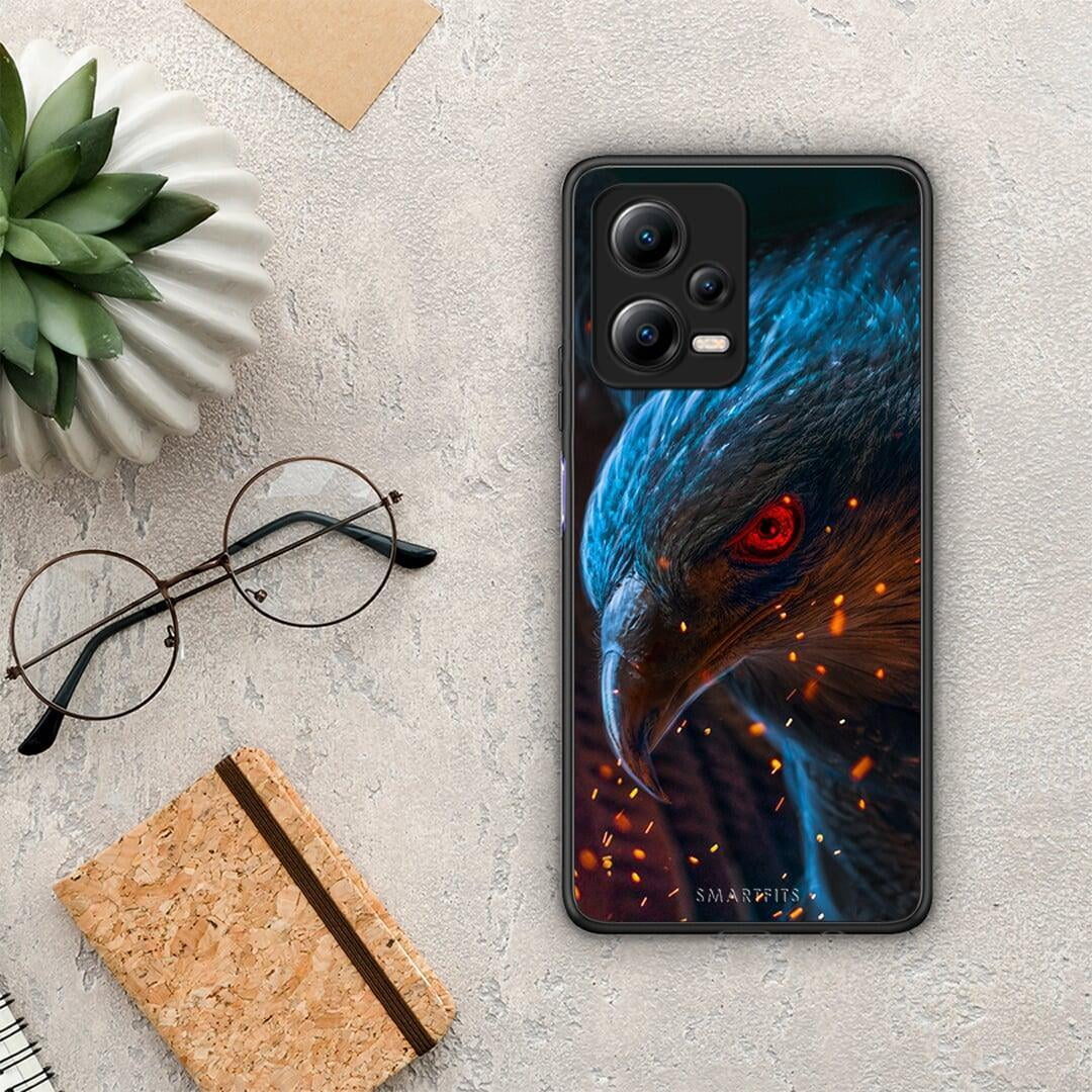 Θήκη Xiaomi Redmi Note 12 5G PopArt Eagle από τη Smartfits με σχέδιο στο πίσω μέρος και μαύρο περίβλημα | Xiaomi Redmi Note 12 5G PopArt Eagle Case with Colorful Back and Black Bezels