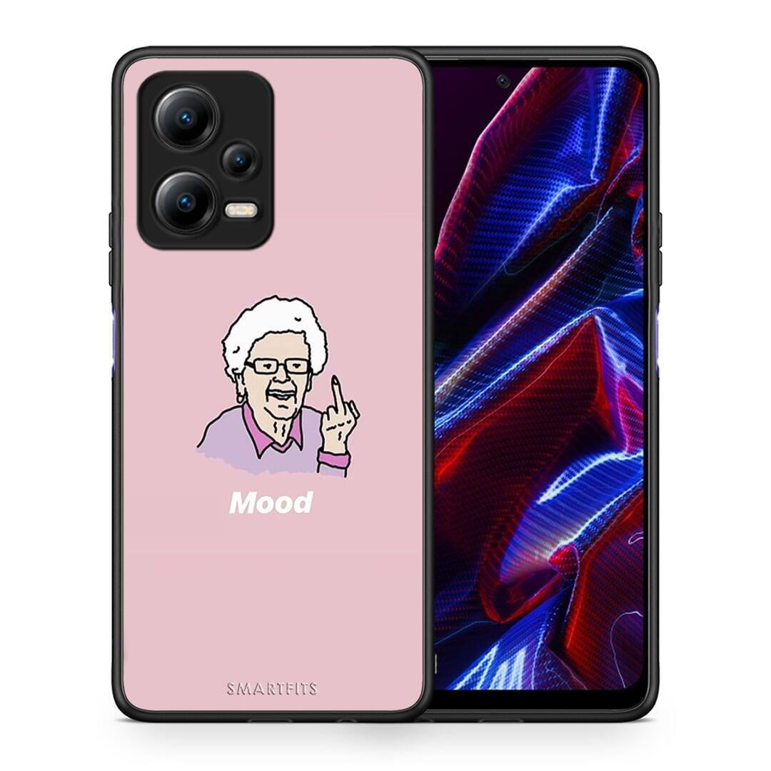 Θήκη Xiaomi Redmi Note 12 5G PopArt Mood από τη Smartfits με σχέδιο στο πίσω μέρος και μαύρο περίβλημα | Xiaomi Redmi Note 12 5G PopArt Mood Case with Colorful Back and Black Bezels