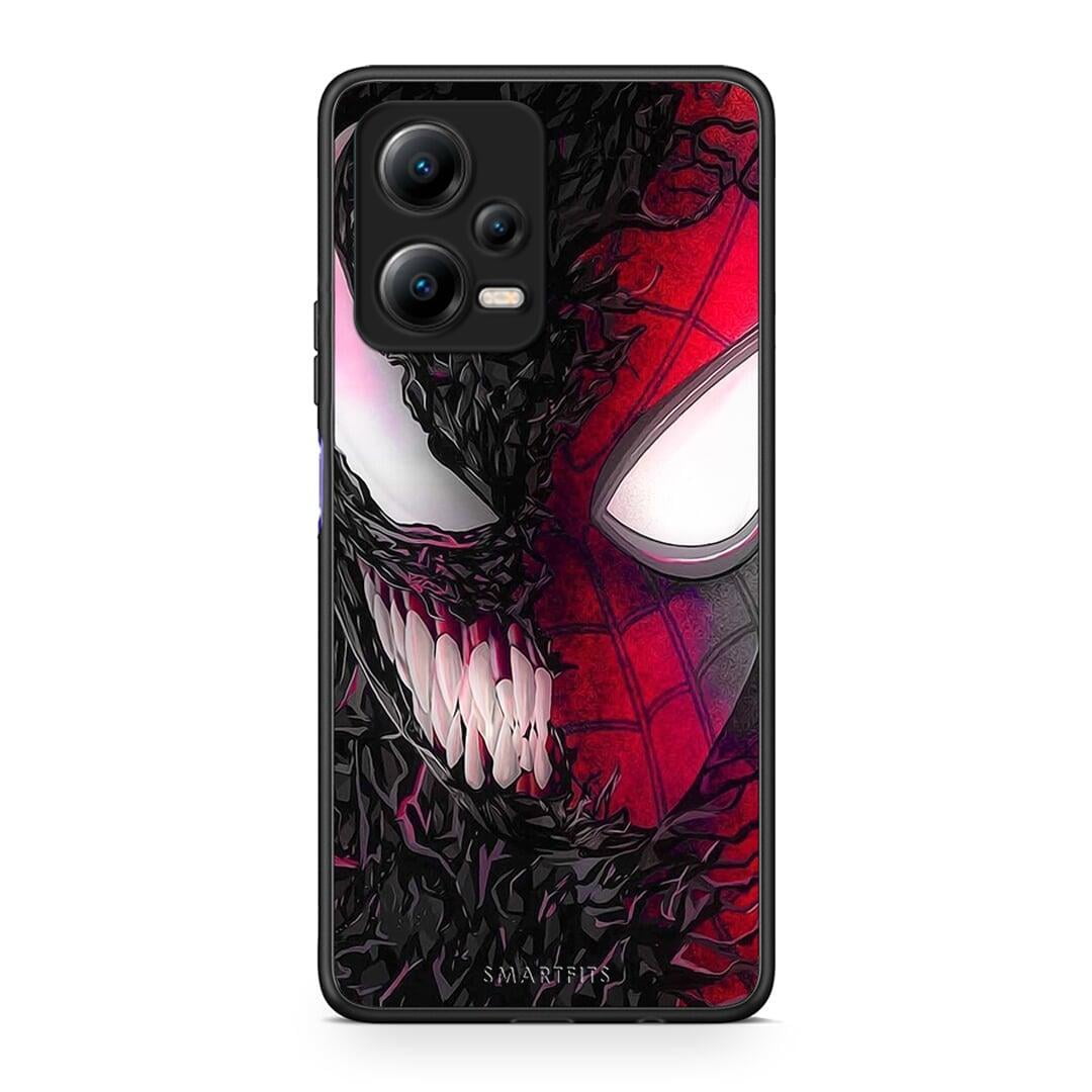 Θήκη Xiaomi Redmi Note 12 5G PopArt SpiderVenom από τη Smartfits με σχέδιο στο πίσω μέρος και μαύρο περίβλημα | Xiaomi Redmi Note 12 5G PopArt SpiderVenom Case with Colorful Back and Black Bezels