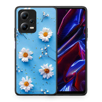 Thumbnail for Θήκη Xiaomi Redmi Note 12 5G Real Daisies από τη Smartfits με σχέδιο στο πίσω μέρος και μαύρο περίβλημα | Xiaomi Redmi Note 12 5G Real Daisies Case with Colorful Back and Black Bezels