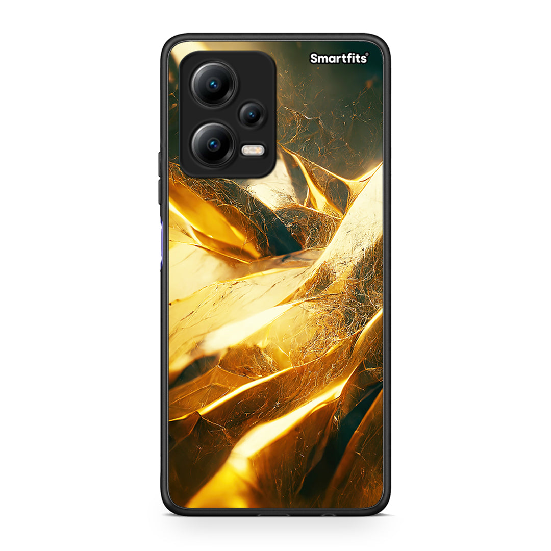 Θήκη Xiaomi Redmi Note 12 5G Real Gold από τη Smartfits με σχέδιο στο πίσω μέρος και μαύρο περίβλημα | Xiaomi Redmi Note 12 5G Real Gold Case with Colorful Back and Black Bezels