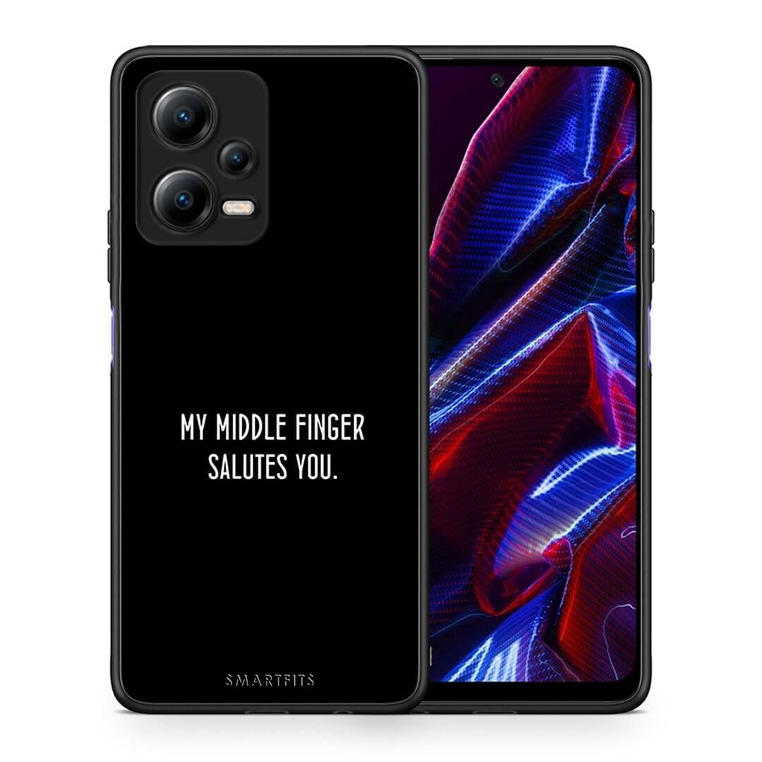 Θήκη Xiaomi Redmi Note 12 5G Salute από τη Smartfits με σχέδιο στο πίσω μέρος και μαύρο περίβλημα | Xiaomi Redmi Note 12 5G Salute Case with Colorful Back and Black Bezels