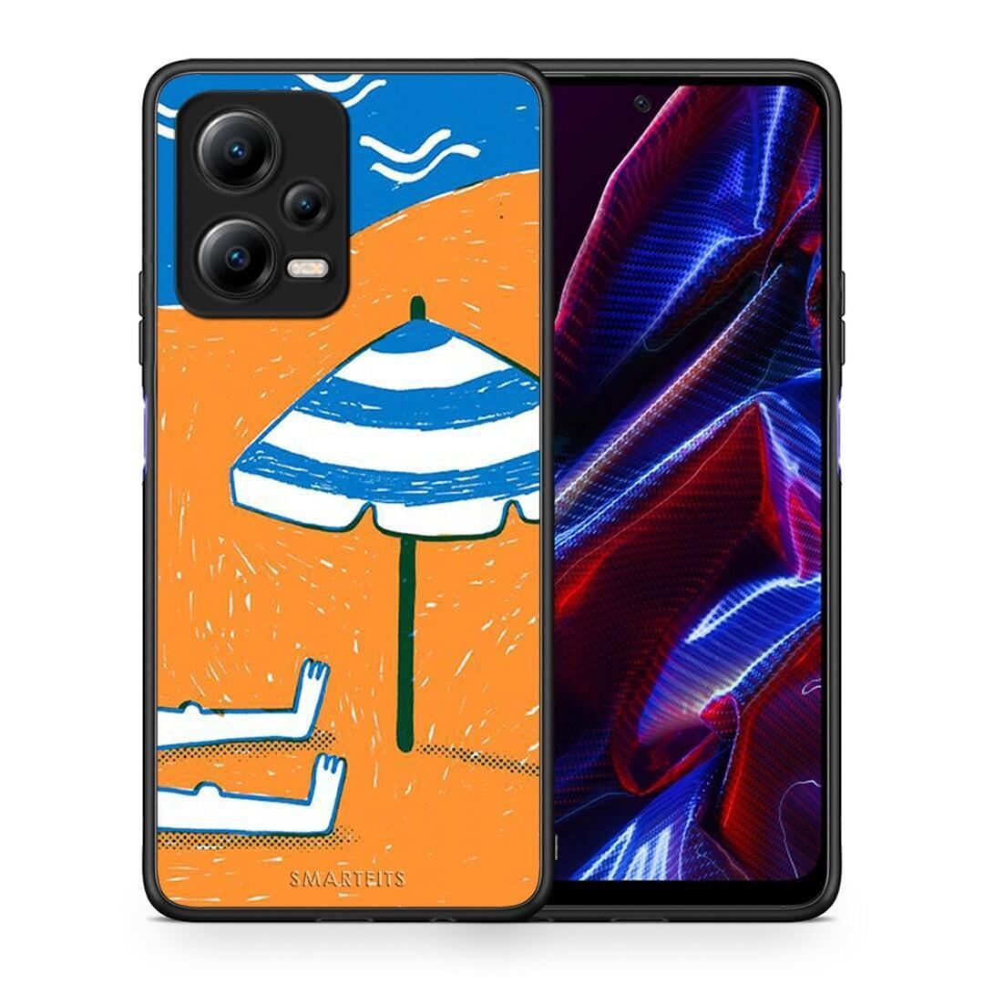 Θήκη Xiaomi Redmi Note 12 5G Summering από τη Smartfits με σχέδιο στο πίσω μέρος και μαύρο περίβλημα | Xiaomi Redmi Note 12 5G Summering Case with Colorful Back and Black Bezels