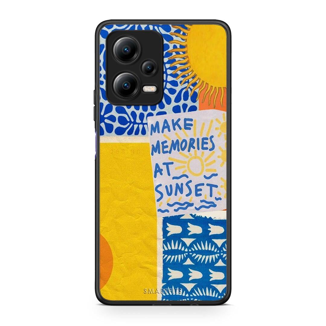 Θήκη Xiaomi Redmi Note 12 5G Sunset Memories από τη Smartfits με σχέδιο στο πίσω μέρος και μαύρο περίβλημα | Xiaomi Redmi Note 12 5G Sunset Memories Case with Colorful Back and Black Bezels