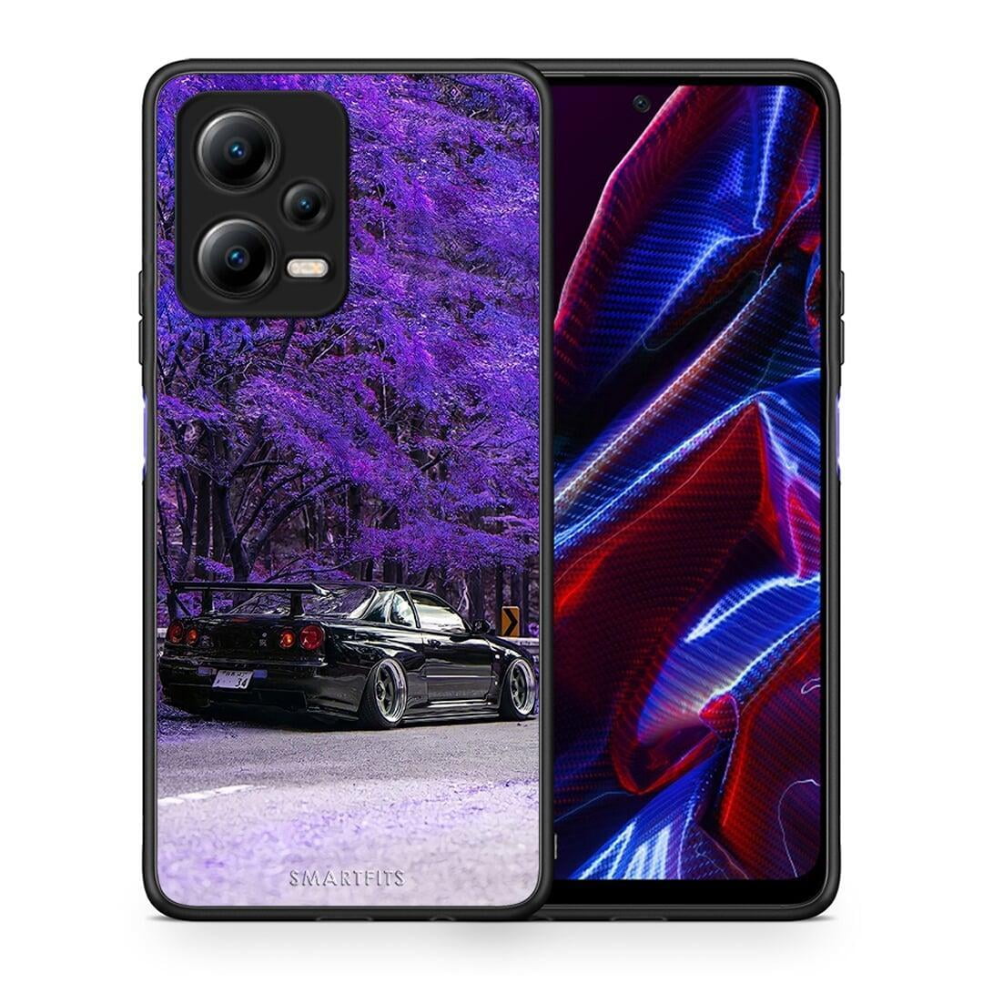 Θήκη Xiaomi Redmi Note 12 5G Super Car από τη Smartfits με σχέδιο στο πίσω μέρος και μαύρο περίβλημα | Xiaomi Redmi Note 12 5G Super Car Case with Colorful Back and Black Bezels