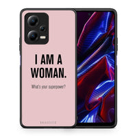 Thumbnail for Θήκη Xiaomi Redmi Note 12 5G Superpower Woman από τη Smartfits με σχέδιο στο πίσω μέρος και μαύρο περίβλημα | Xiaomi Redmi Note 12 5G Superpower Woman Case with Colorful Back and Black Bezels