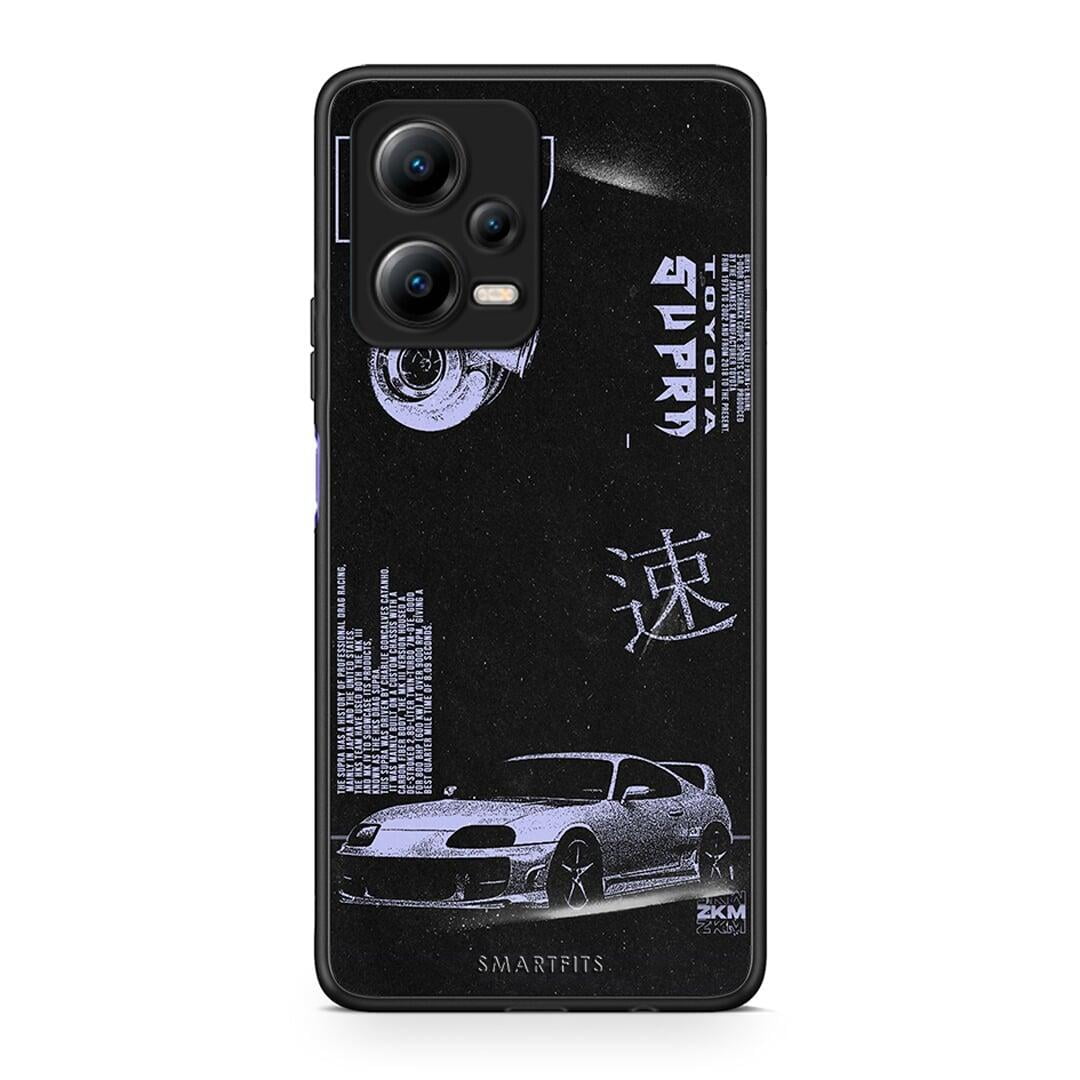 Θήκη Xiaomi Redmi Note 12 5G Tokyo Drift από τη Smartfits με σχέδιο στο πίσω μέρος και μαύρο περίβλημα | Xiaomi Redmi Note 12 5G Tokyo Drift Case with Colorful Back and Black Bezels