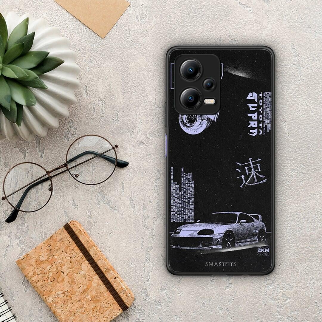 Θήκη Xiaomi Redmi Note 12 5G Tokyo Drift από τη Smartfits με σχέδιο στο πίσω μέρος και μαύρο περίβλημα | Xiaomi Redmi Note 12 5G Tokyo Drift Case with Colorful Back and Black Bezels