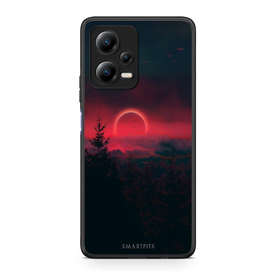 Θήκη Xiaomi Redmi Note 12 5G Tropic Sunset από τη Smartfits με σχέδιο στο πίσω μέρος και μαύρο περίβλημα | Xiaomi Redmi Note 12 5G Tropic Sunset Case with Colorful Back and Black Bezels