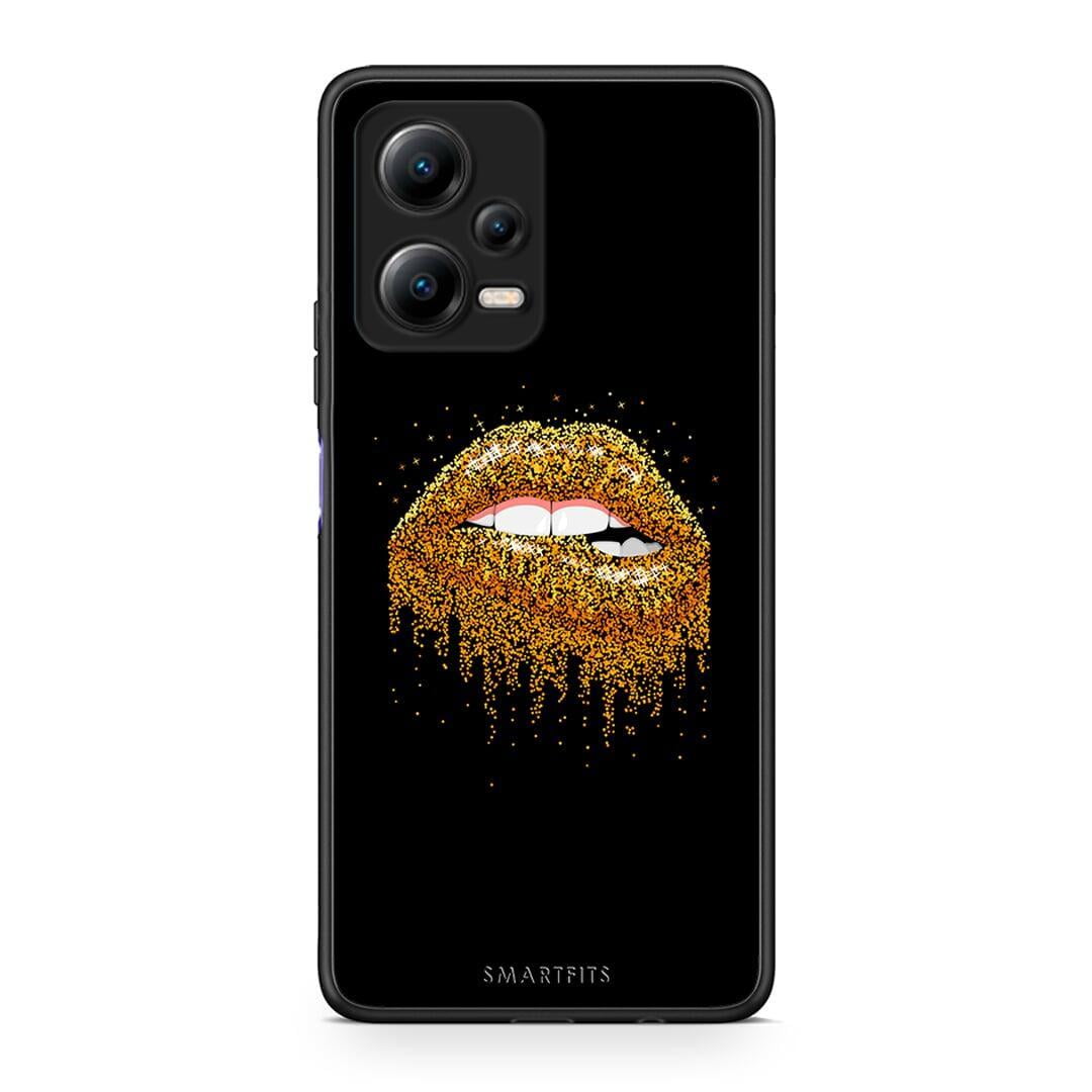 Θήκη Xiaomi Redmi Note 12 5G Valentine Golden από τη Smartfits με σχέδιο στο πίσω μέρος και μαύρο περίβλημα | Xiaomi Redmi Note 12 5G Valentine Golden Case with Colorful Back and Black Bezels