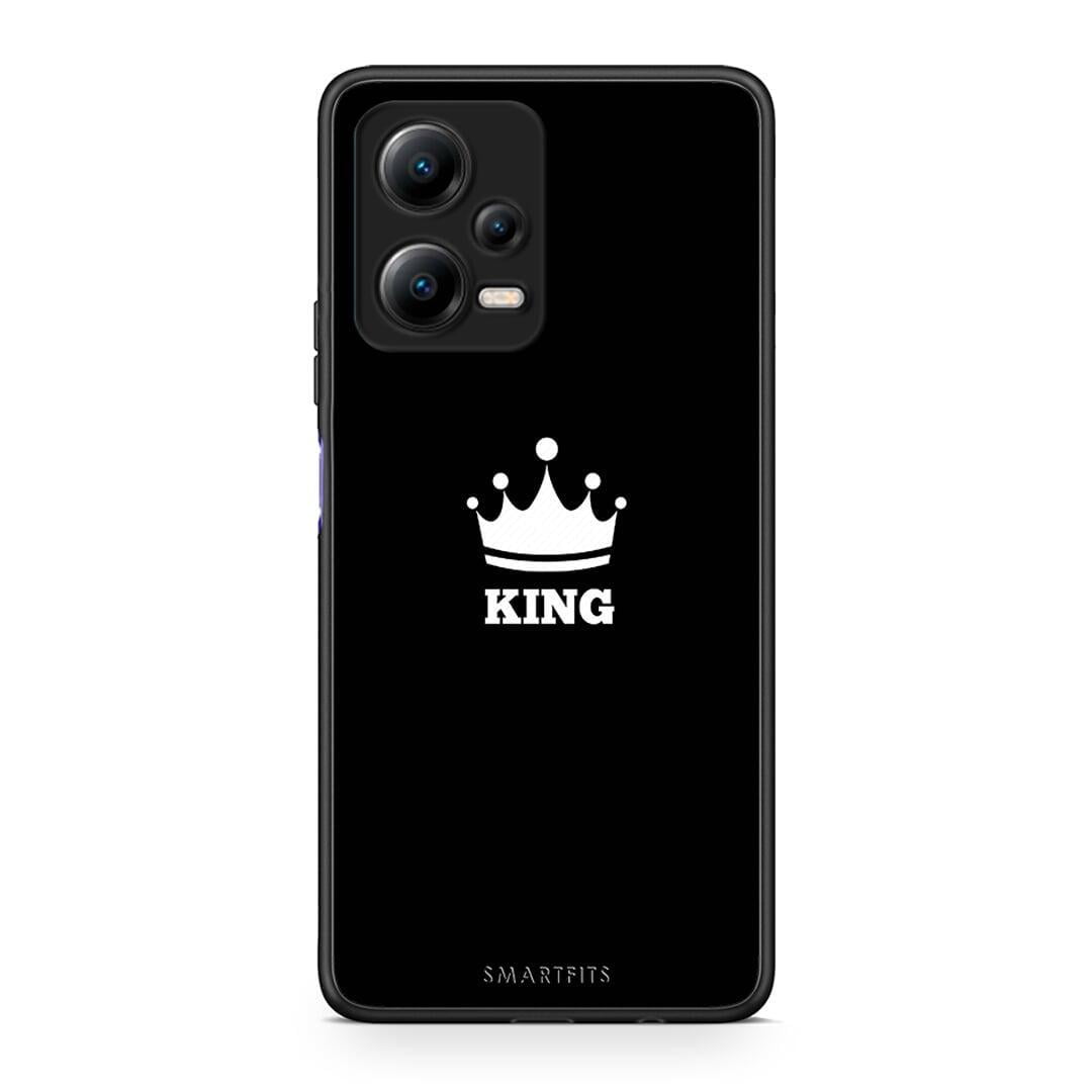 Θήκη Xiaomi Redmi Note 12 5G Valentine King από τη Smartfits με σχέδιο στο πίσω μέρος και μαύρο περίβλημα | Xiaomi Redmi Note 12 5G Valentine King Case with Colorful Back and Black Bezels