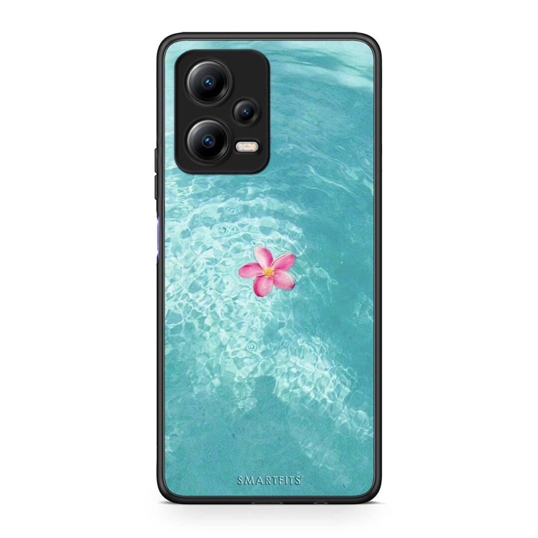 Θήκη Xiaomi Redmi Note 12 5G Water Flower από τη Smartfits με σχέδιο στο πίσω μέρος και μαύρο περίβλημα | Xiaomi Redmi Note 12 5G Water Flower Case with Colorful Back and Black Bezels