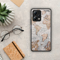 Thumbnail for Θήκη Xiaomi Redmi Note 12 5G World Map από τη Smartfits με σχέδιο στο πίσω μέρος και μαύρο περίβλημα | Xiaomi Redmi Note 12 5G World Map Case with Colorful Back and Black Bezels