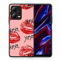 Thumbnail for Θήκη Xiaomi Redmi Note 12 5G XOXO Lips από τη Smartfits με σχέδιο στο πίσω μέρος και μαύρο περίβλημα | Xiaomi Redmi Note 12 5G XOXO Lips Case with Colorful Back and Black Bezels