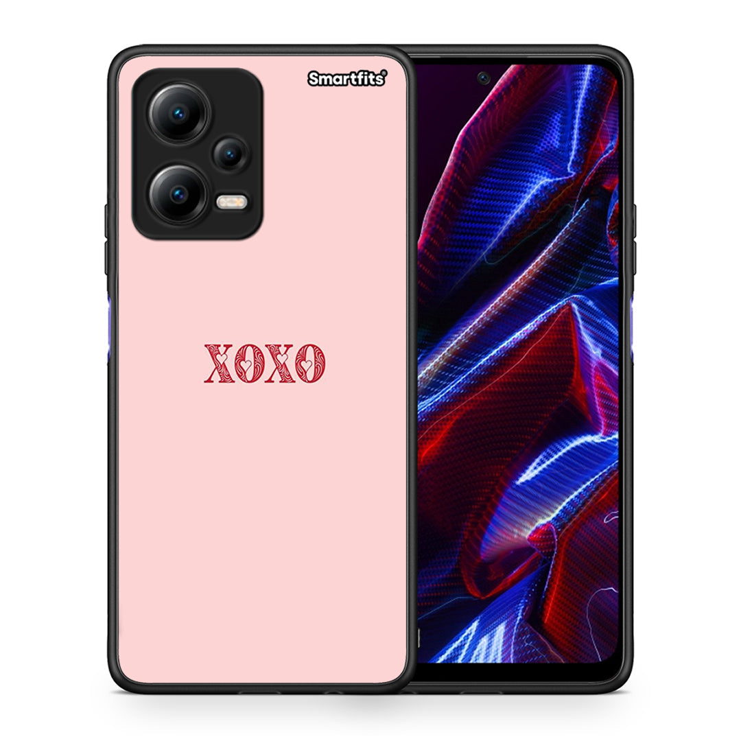 Θήκη Xiaomi Redmi Note 12 5G XOXO Love από τη Smartfits με σχέδιο στο πίσω μέρος και μαύρο περίβλημα | Xiaomi Redmi Note 12 5G XOXO Love Case with Colorful Back and Black Bezels