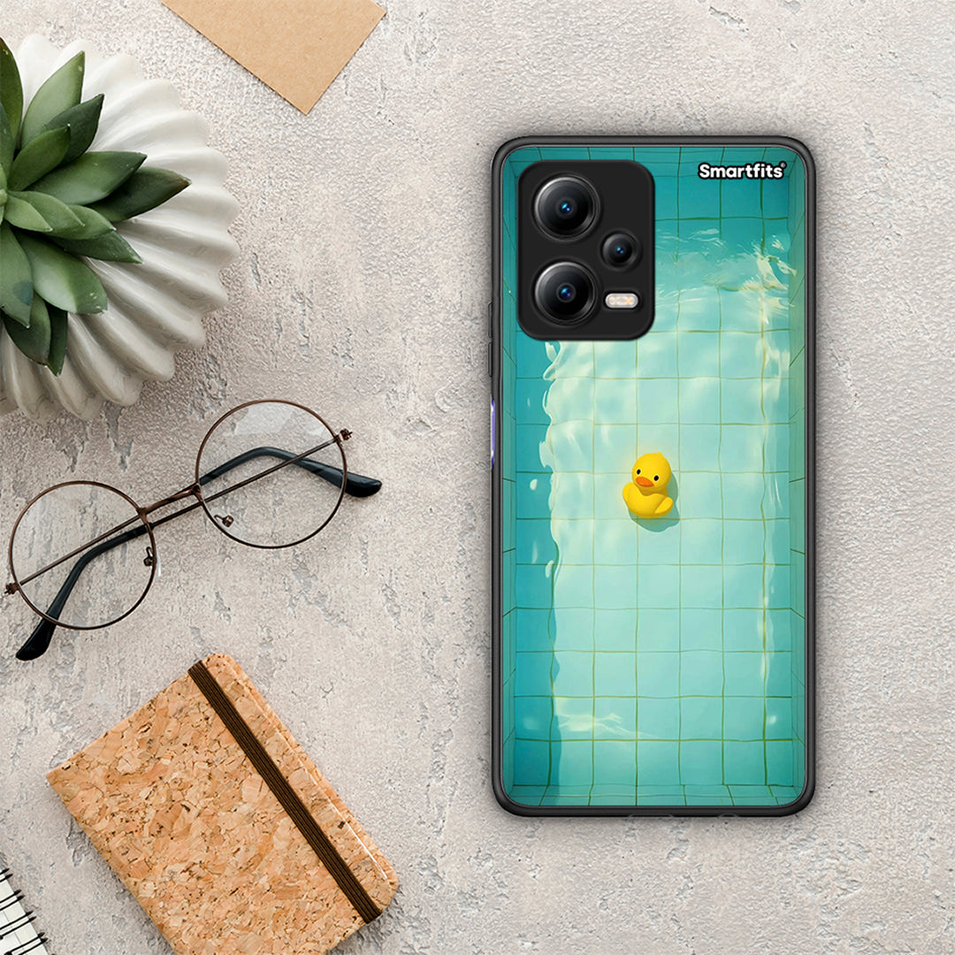 Θήκη Xiaomi Redmi Note 12 5G Yellow Duck από τη Smartfits με σχέδιο στο πίσω μέρος και μαύρο περίβλημα | Xiaomi Redmi Note 12 5G Yellow Duck Case with Colorful Back and Black Bezels