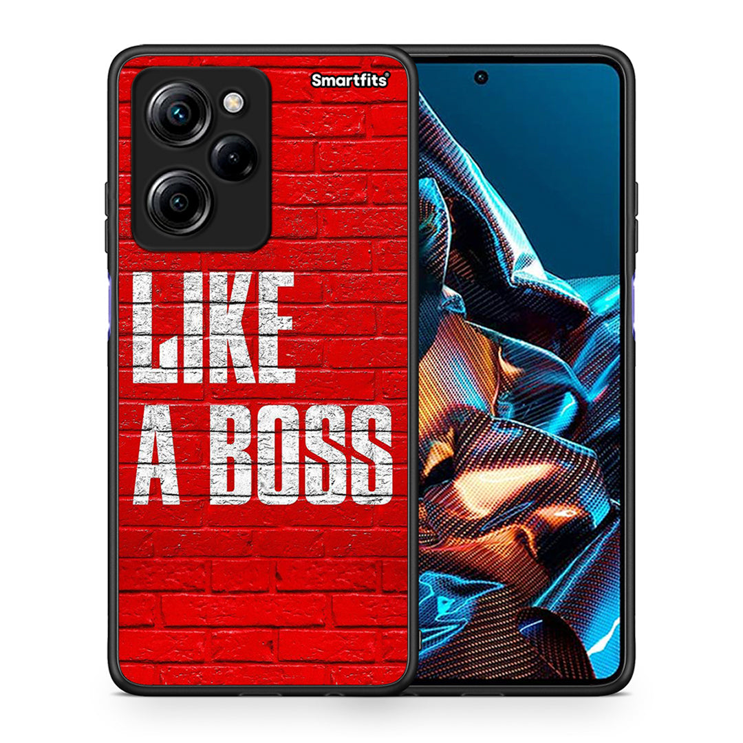 Θήκη Xiaomi Poco X5 Pro 5G Dual Like A Boss από τη Smartfits με σχέδιο στο πίσω μέρος και μαύρο περίβλημα | Xiaomi Poco X5 Pro 5G Dual Like A Boss Case with Colorful Back and Black Bezels