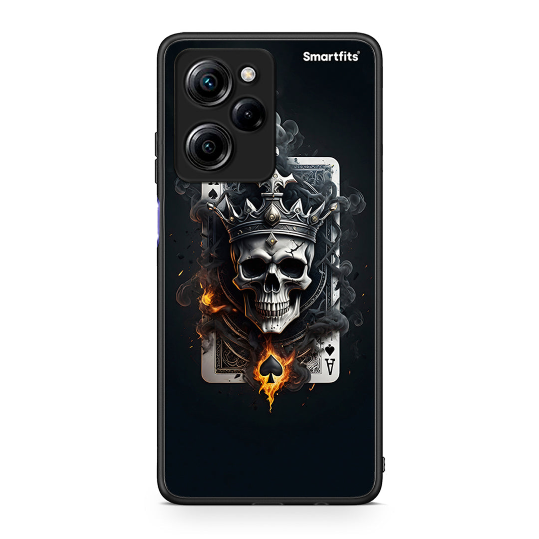 Θήκη Xiaomi Poco X5 Pro 5G Dual Skull King Ace από τη Smartfits με σχέδιο στο πίσω μέρος και μαύρο περίβλημα | Xiaomi Poco X5 Pro 5G Dual Skull King Ace Case with Colorful Back and Black Bezels