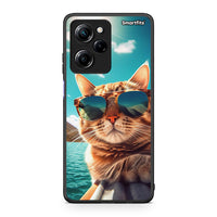 Thumbnail for Θήκη Xiaomi Poco X5 Pro 5G Dual Summer Cat από τη Smartfits με σχέδιο στο πίσω μέρος και μαύρο περίβλημα | Xiaomi Poco X5 Pro 5G Dual Summer Cat Case with Colorful Back and Black Bezels