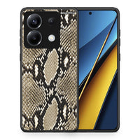 Thumbnail for Θήκη Xiaomi Poco X6 Fashion Snake Animal από τη Smartfits με σχέδιο στο πίσω μέρος και μαύρο περίβλημα | Xiaomi Poco X6 Fashion Snake Animal case with colorful back and black bezels