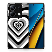 Thumbnail for Θήκη Xiaomi Poco X6 Black Hearts από τη Smartfits με σχέδιο στο πίσω μέρος και μαύρο περίβλημα | Xiaomi Poco X6 Black Hearts case with colorful back and black bezels