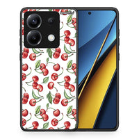 Thumbnail for Θήκη Xiaomi Poco X6 Cherry Summer από τη Smartfits με σχέδιο στο πίσω μέρος και μαύρο περίβλημα | Xiaomi Poco X6 Cherry Summer case with colorful back and black bezels