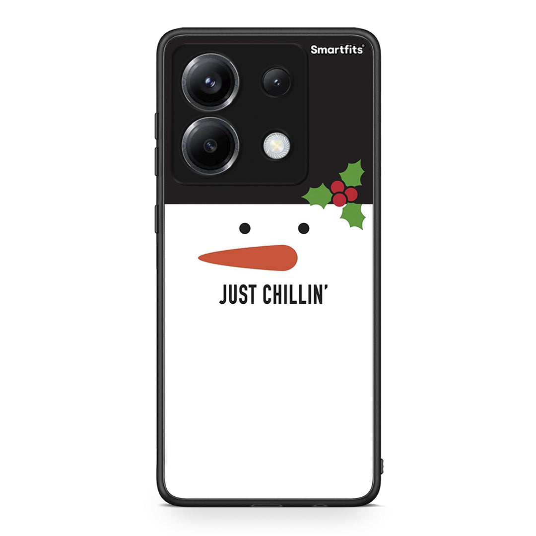 Xiaomi Poco X6 Christmas Chillin θήκη από τη Smartfits με σχέδιο στο πίσω μέρος και μαύρο περίβλημα | Smartphone case with colorful back and black bezels by Smartfits