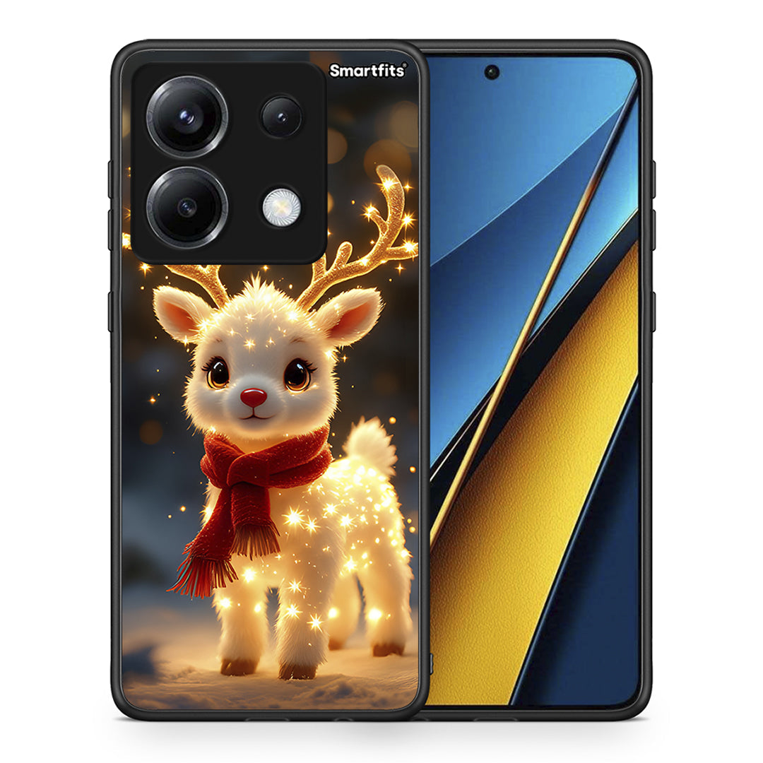 Θήκη Xiaomi Poco X6 Christmas Cutie από τη Smartfits με σχέδιο στο πίσω μέρος και μαύρο περίβλημα | Xiaomi Poco X6 Christmas Cutie case with colorful back and black bezels