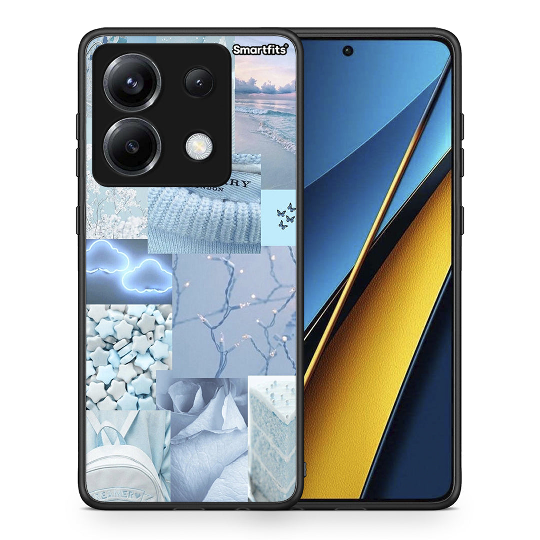 Θήκη Xiaomi Poco X6 Ciel Aesthetic Collage από τη Smartfits με σχέδιο στο πίσω μέρος και μαύρο περίβλημα | Xiaomi Poco X6 Ciel Aesthetic Collage case with colorful back and black bezels