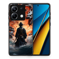 Thumbnail for Θήκη Xiaomi Poco X6 Dragons Fight από τη Smartfits με σχέδιο στο πίσω μέρος και μαύρο περίβλημα | Xiaomi Poco X6 Dragons Fight case with colorful back and black bezels