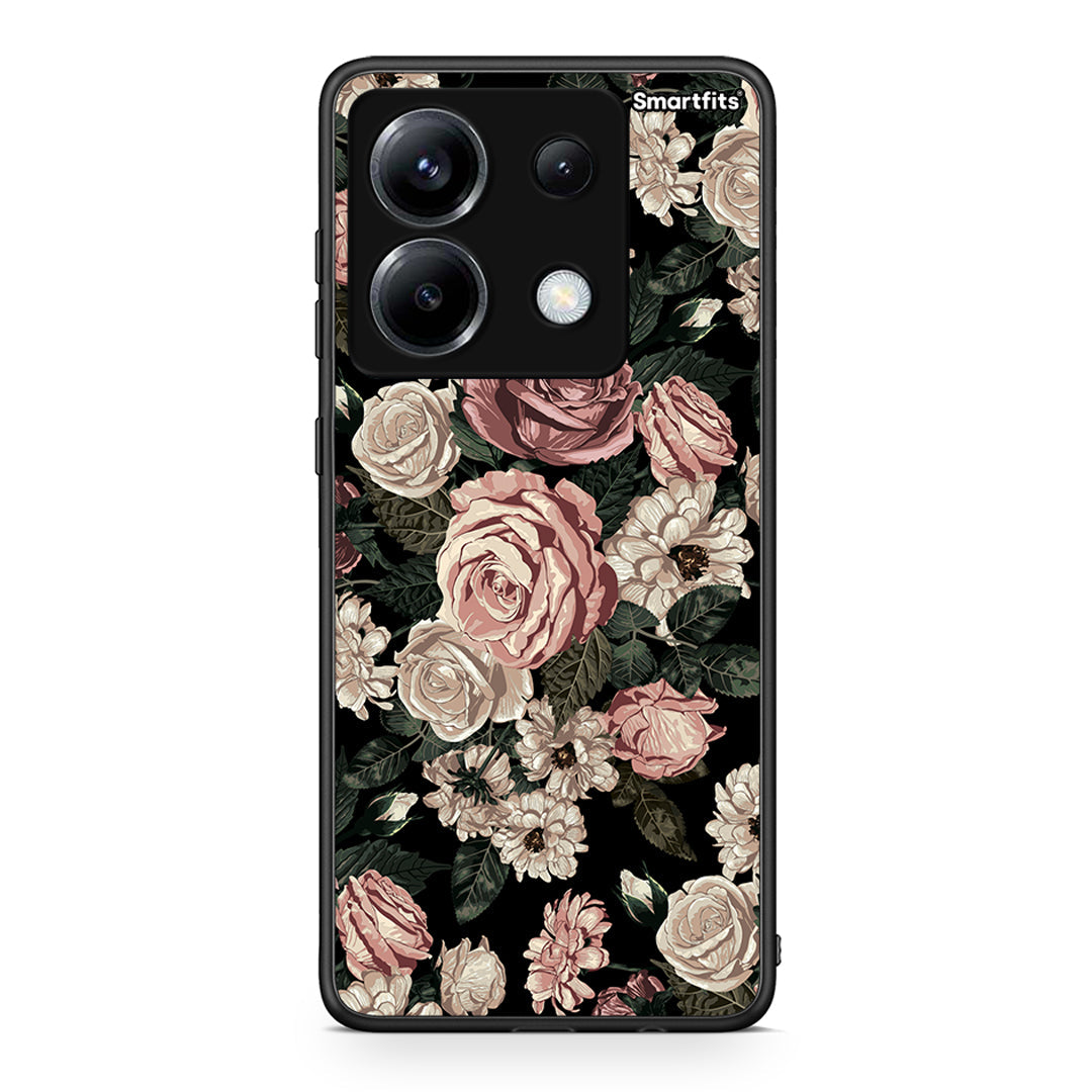 4 - Xiaomi Poco X6 Wild Roses Flower case, cover, bumper