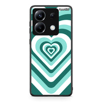 Thumbnail for Xiaomi Poco X6 Green Hearts θήκη από τη Smartfits με σχέδιο στο πίσω μέρος και μαύρο περίβλημα | Smartphone case with colorful back and black bezels by Smartfits