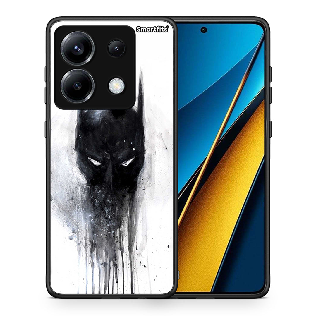 Θήκη Xiaomi Poco X6 Paint Bat Hero από τη Smartfits με σχέδιο στο πίσω μέρος και μαύρο περίβλημα | Xiaomi Poco X6 Paint Bat Hero case with colorful back and black bezels