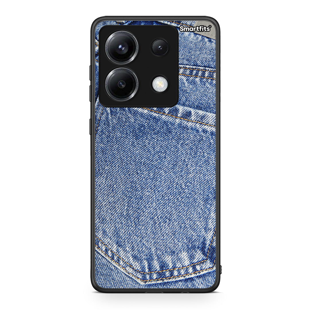 Xiaomi Poco X6 Jeans Pocket θήκη από τη Smartfits με σχέδιο στο πίσω μέρος και μαύρο περίβλημα | Smartphone case with colorful back and black bezels by Smartfits