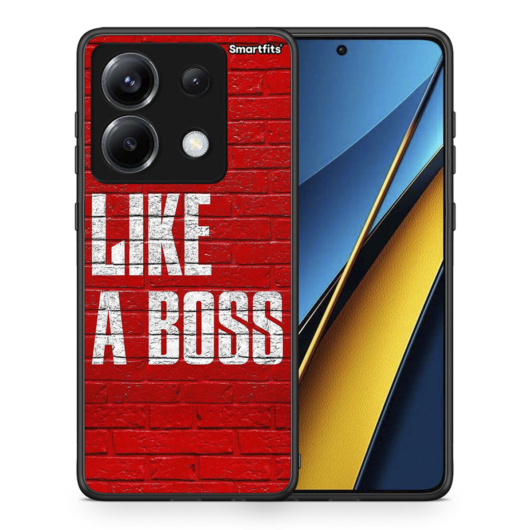 Θήκη Xiaomi Poco X6 Like A Boss από τη Smartfits με σχέδιο στο πίσω μέρος και μαύρο περίβλημα | Xiaomi Poco X6 Like A Boss case with colorful back and black bezels