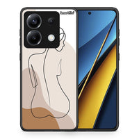 Thumbnail for Θήκη Xiaomi Poco X6 LineArt Woman από τη Smartfits με σχέδιο στο πίσω μέρος και μαύρο περίβλημα | Xiaomi Poco X6 LineArt Woman case with colorful back and black bezels