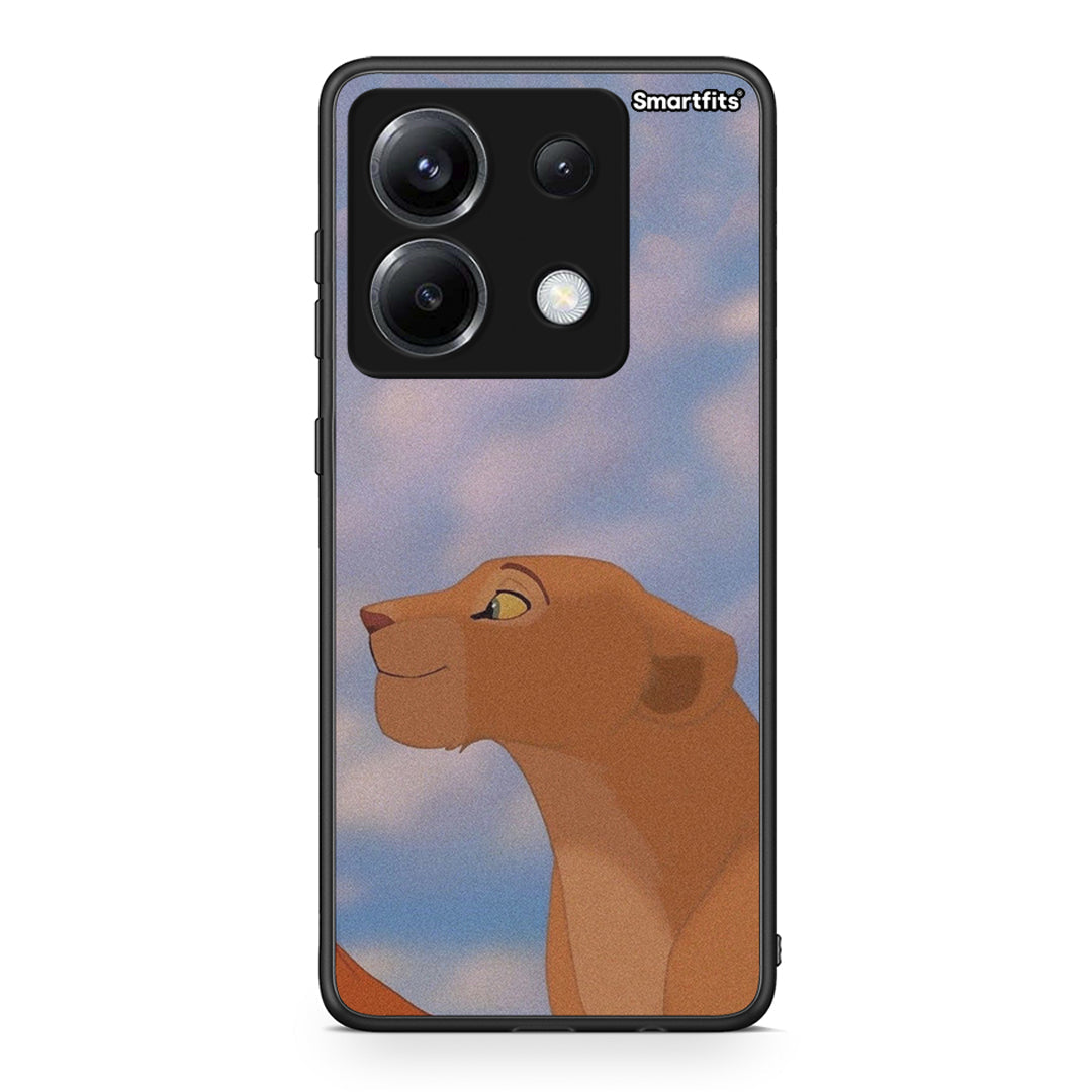 Xiaomi Poco X6 Lion Love 2 Θήκη Αγίου Βαλεντίνου από τη Smartfits με σχέδιο στο πίσω μέρος και μαύρο περίβλημα | Smartphone case with colorful back and black bezels by Smartfits