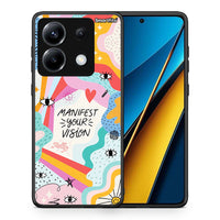 Thumbnail for Θήκη Xiaomi Poco X6 Manifest Your Vision από τη Smartfits με σχέδιο στο πίσω μέρος και μαύρο περίβλημα | Xiaomi Poco X6 Manifest Your Vision case with colorful back and black bezels
