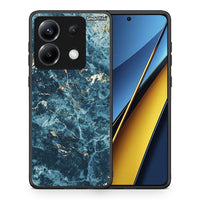 Thumbnail for Θήκη Xiaomi Poco X6 Marble Blue από τη Smartfits με σχέδιο στο πίσω μέρος και μαύρο περίβλημα | Xiaomi Poco X6 Marble Blue case with colorful back and black bezels