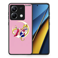 Thumbnail for Θήκη Xiaomi Poco X6 Moon Girl από τη Smartfits με σχέδιο στο πίσω μέρος και μαύρο περίβλημα | Xiaomi Poco X6 Moon Girl case with colorful back and black bezels