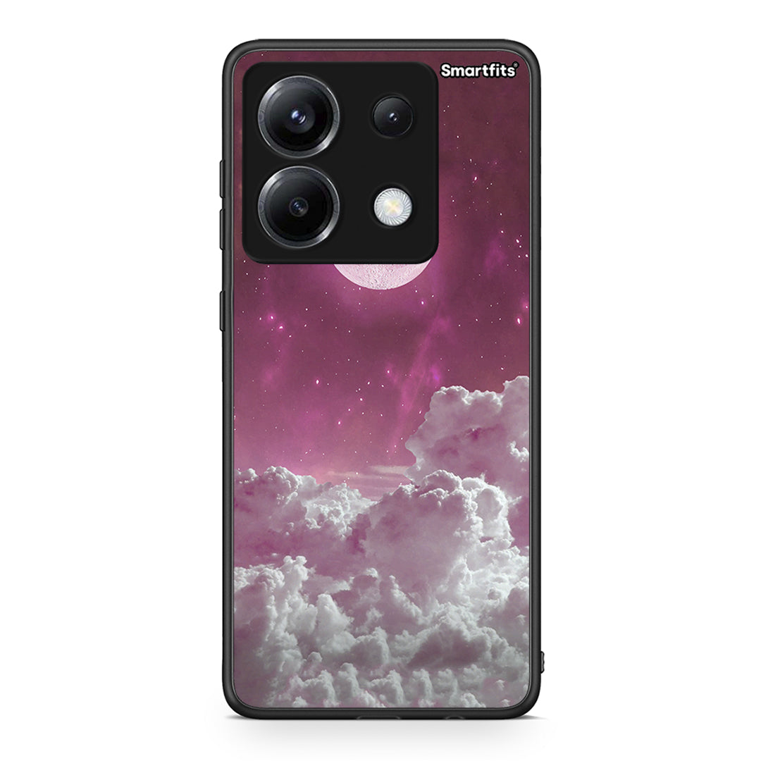 Xiaomi Poco X6 Pink Moon Θήκη από τη Smartfits με σχέδιο στο πίσω μέρος και μαύρο περίβλημα | Smartphone case with colorful back and black bezels by Smartfits