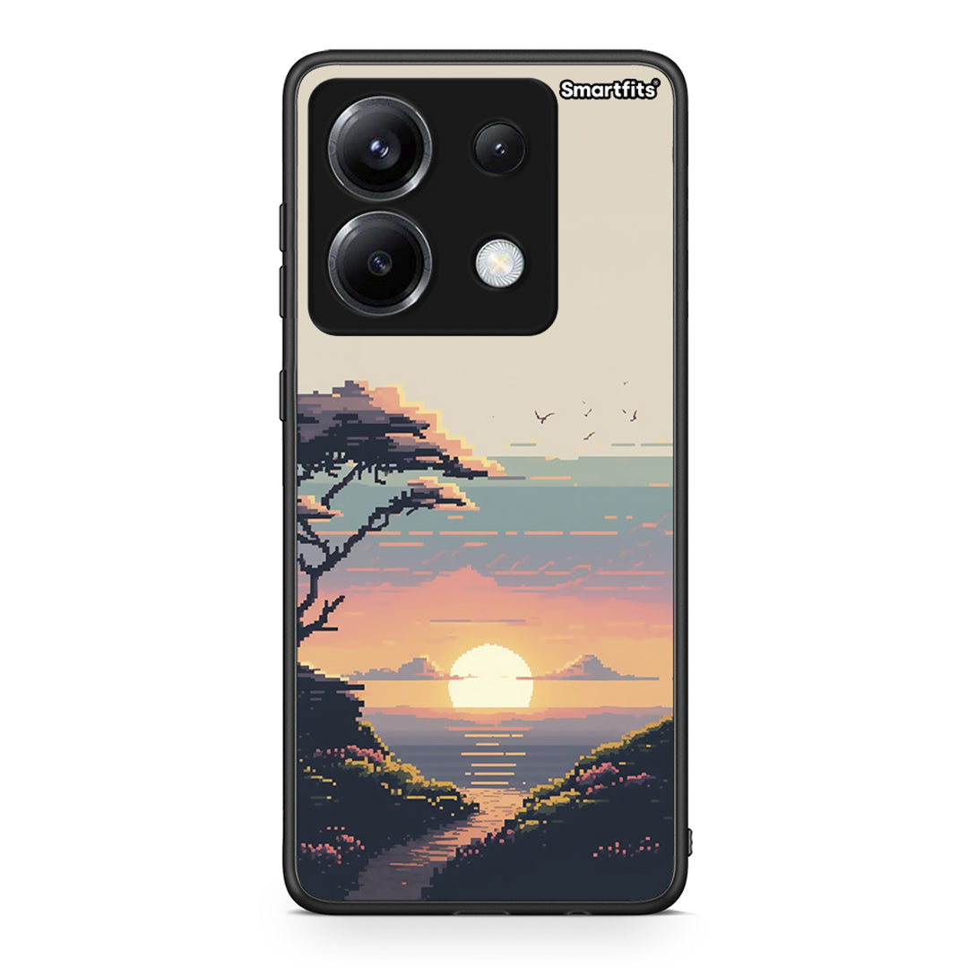 Xiaomi Poco X6 Pixel Sunset Θήκη από τη Smartfits με σχέδιο στο πίσω μέρος και μαύρο περίβλημα | Smartphone case with colorful back and black bezels by Smartfits