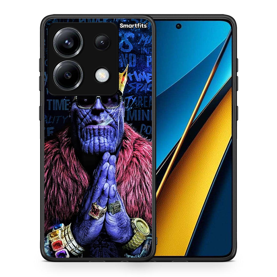 Θήκη Xiaomi Poco X6 Thanos PopArt από τη Smartfits με σχέδιο στο πίσω μέρος και μαύρο περίβλημα | Xiaomi Poco X6 Thanos PopArt case with colorful back and black bezels